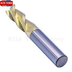5Pcs 3/8″ 3 Flute 37° Helix Solid Carbide End Mill For Aluminum – ZrN Coated