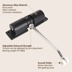 Stainless Steel Automatic Door Closer Safety Spring Door Closer Adjustable 30 kg