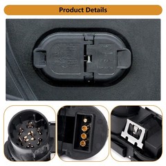 Trailer Plug Adapter 4/7 Pin Trailer Wiring Connector with Bracket & Harness