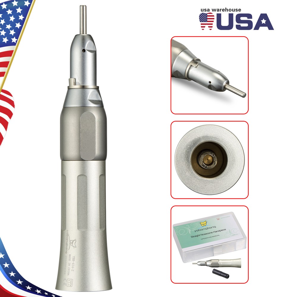 NSK Style Dental Slow Low Speed Straight Nosecone Handpiece Fit HP 2.35mm Bur Dr