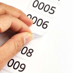 Consecutive Numbered Stickers, 1.6 x 0.8 Inch Inventory Labels, Number Sticke…