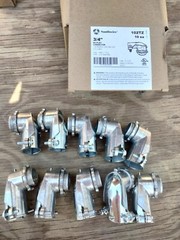 Southwire 90° Angle Squeeze BX Flex Conduit Connector Zinc 3/4″ 102TZ Qty=10