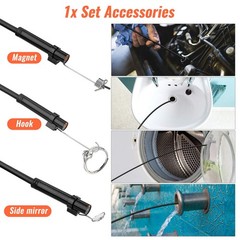 5M Handheld Industrial Endoscope 8mm Borescope Inspection Snake Camera w/8LED