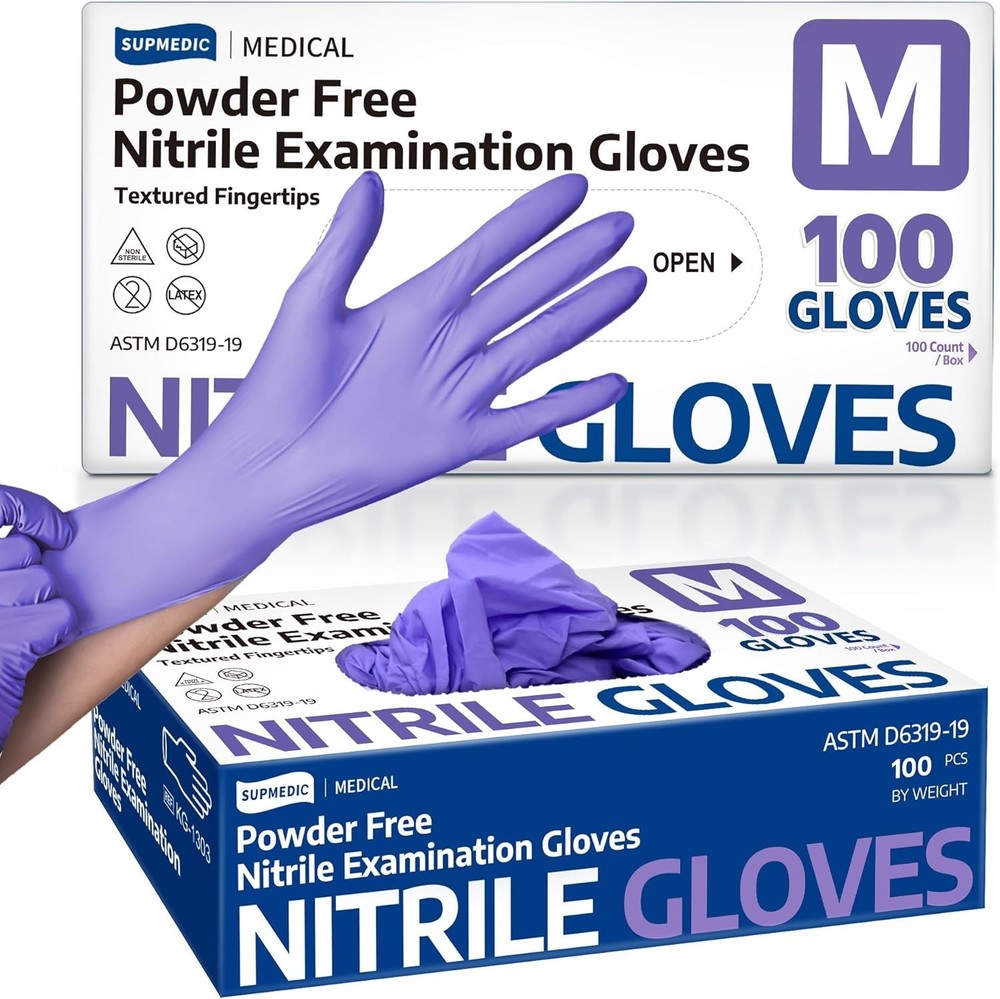 Ambidextrous 3.5 Mil Nitrile Disposable Gloves – 100 Pack, Tear Resistant