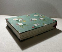Handmade Flower Fabric – Arches Sketchbook Blank Book – 6.5 in. x 5 in.