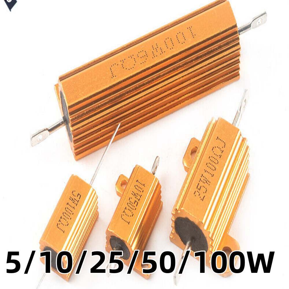 Aluminum Housed Case Wirewound Resistor 0.1-1000Ohm Shell Power 5/10/25/50/100W