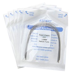 AZDENT Dental Orthodontic Super Elastic Niti Round Arch Wires Nature Form