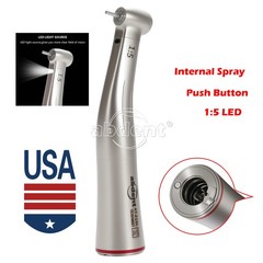 1:5 Increasing Fiber Optic Contra Angle Handpiece Push Button Abdent Dental NEW