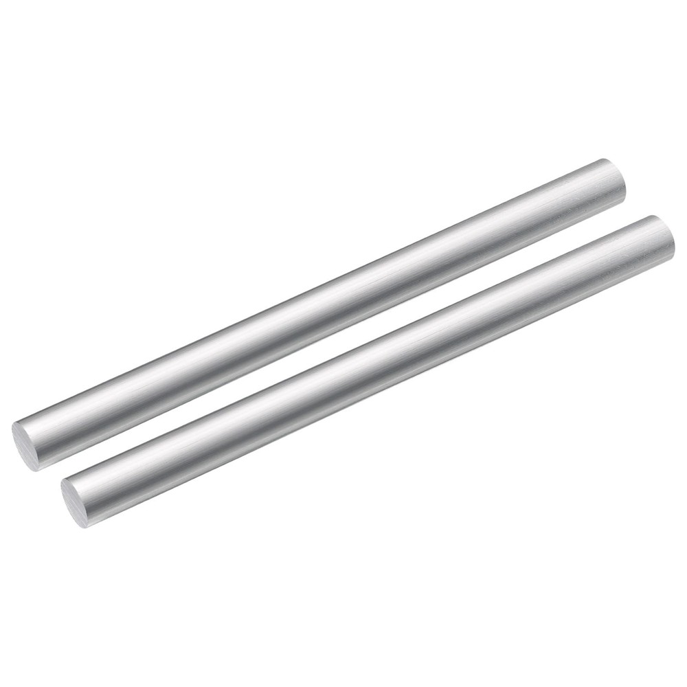 uxcell Aluminum Round Rod, 9/16 Inch x 13 Inch, Silver Tone