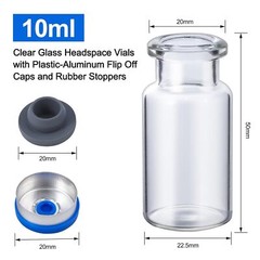 1000Pack 2ml Autosampler Vials+4/10ml Clear Glass Vials+Amber Dropper Bottles US