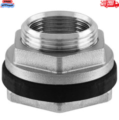 1″ NPT Female Thread Bulkhead Fitting 304 Stainless Steel Water Tank Connector
