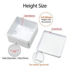 IP65 Water Resistant Dustproof ABS Plastic Electrical Junction Box 3.1×3.1×1.9