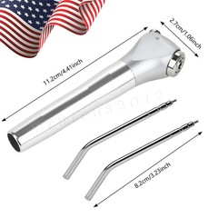 Dental Air Water Syringe Triple 3-Way Spray 2 Nozzle Tips Handpiece Autoclavable