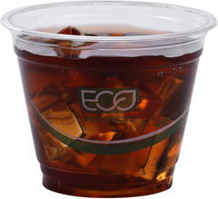 Greenstripe Clear Compostable 9Oz PLA Plastic Cups, Case of 1000, Disposable Ren