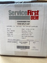 OEM Trane Condeser Fan Motor MOT18731 1/4HP 230/200V 1.6A 1075RPM .5×3″ Shft 42Y