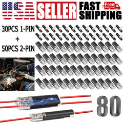 80 PCS Reusable Clamp Terminal Blocks Plug-In Quick Wire Connectors for Cables