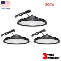 200W Super Bright Warehouse LED UFO High Bay Lights Factory Shop GYM Light Lamp