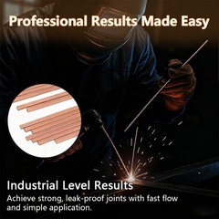 BCuP-5 15% Silver Brazing Rods Welding 10 Pcs for HVAC & Industrial Applications