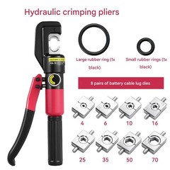 8T Hydraulic Wire Crimper Crimping Tool Battery Cable Lug Terminal W/8 Dies