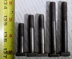 3/8-16 X 5/8″ Square Flat Head T-Bolt 1-7/8″ – 3-5/8″ OAL, New Used 4 – 5 Pieces