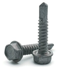 #10 Hex Washer Head TEK 3 Self Drilling Screws Strong Shield Coated – All Length