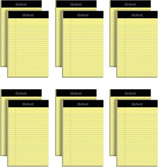 5 X 8 Legal Pads, 12 Pack, Narrow Ruled, Yellow Paper, 50 Sheets per Writing Pad