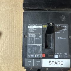 Square D JJA36200 200A 600V 3Pole ILine PowerPact Circuit Breaker