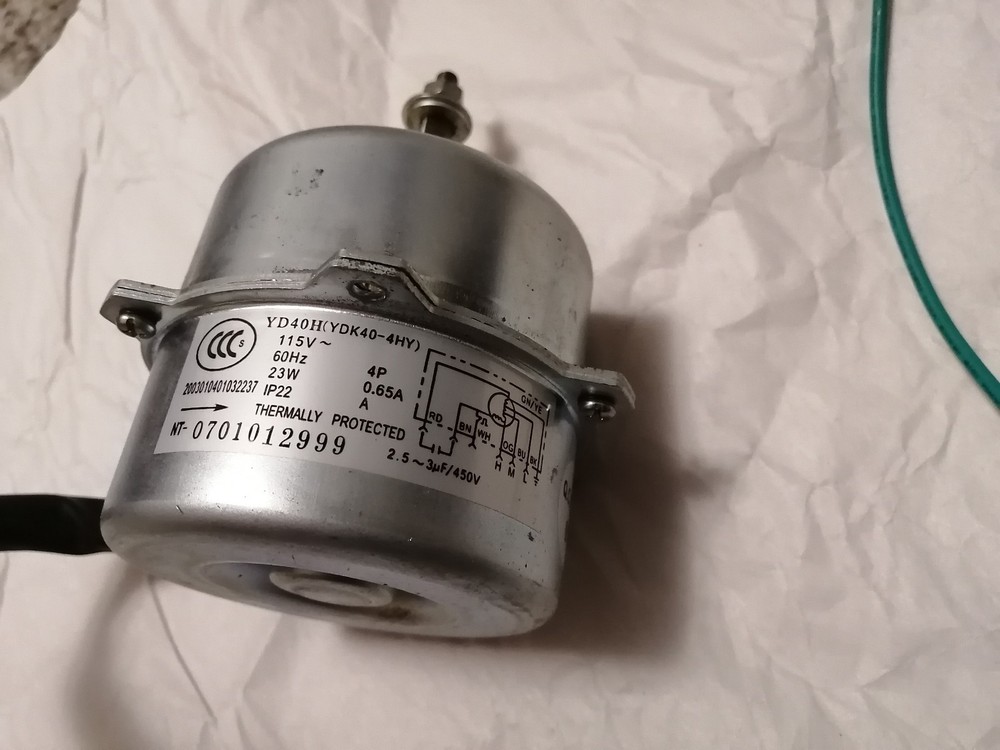 General Electric Portable Air Conditioner Fan Motor YD40H /2003010401032237