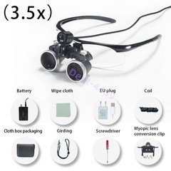 Dental Surgical Medical Loupes Binocular Magnifying Glass With 5W LED Head Light