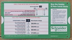 New Schneider Electric Single & Three Phase Motor Data Calculator