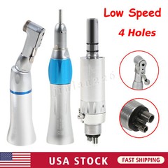 Dental Low Slow Speed Handpiece Contra Angle Straight Air Motor E-type 2/4 Holes