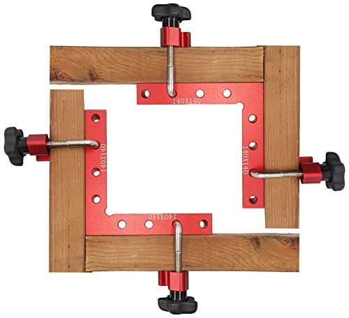 90 Degree Positioning Squares with 4 Clamps, 5.5″ x 5.5″ Sturdy Aluminum Allo…