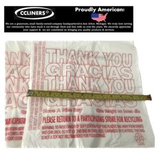 T-Shirt Carry-Out Bags Thank You Gracias Bags 11.5″ x 6.5″ x 22″ (1,000 ct.)
