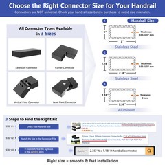 Zylorix 2Pack 180° Adjustable Vertical Pivot Connector for 2.36″ W X 1.18″ H …