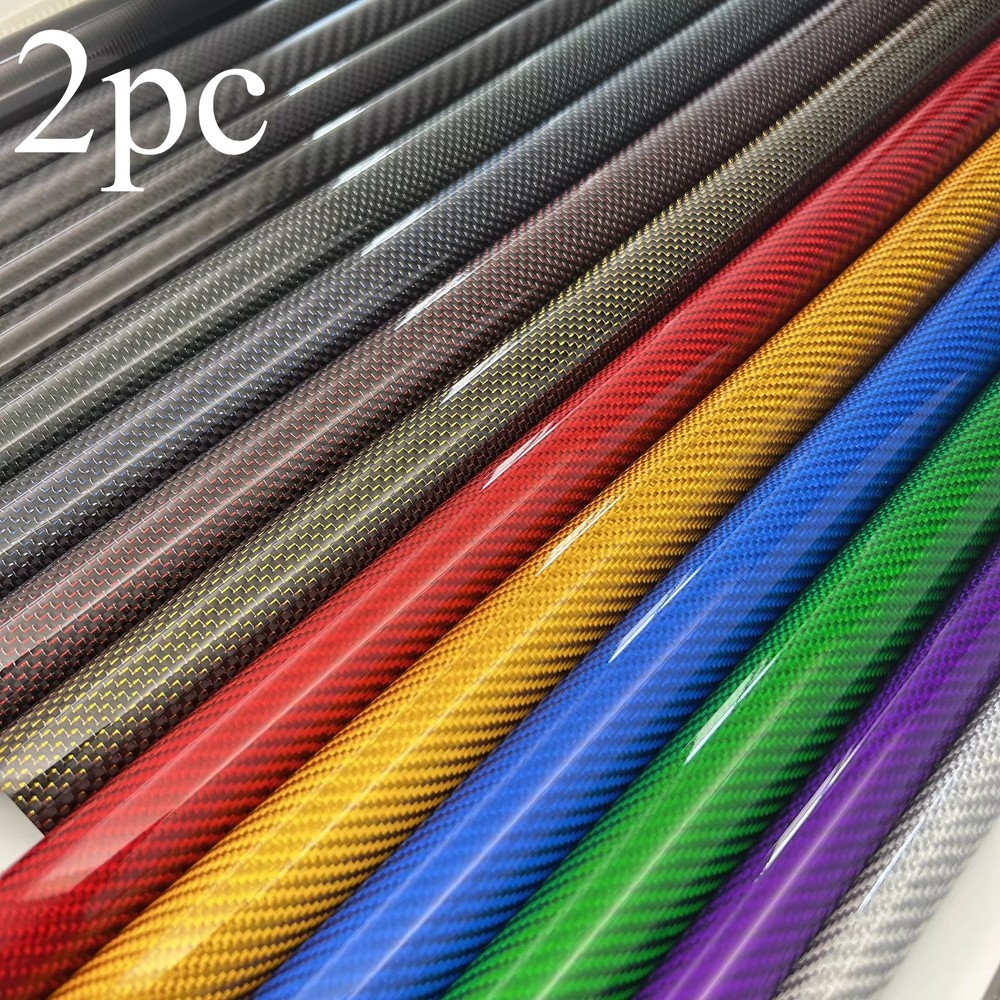 3K color carbon fiber tube OD6/8/10/15/20/25/30/35/40/45/50MM length 500mm 2pc