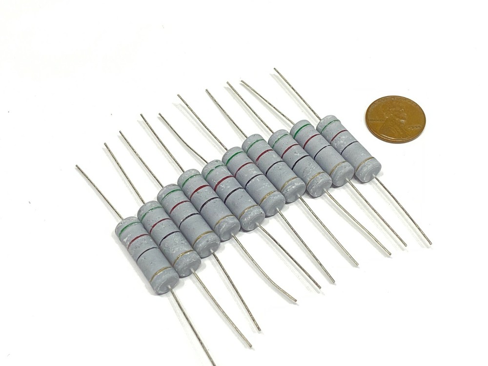 10 Pack 3.3k ohm Metal Oxide Film Resistor 5W 5 Watt ±5% Tolerance 10x G93