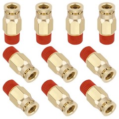 1/4″ Quick Push to Connect Fittings Brass Union Straight Joint DOT Approved 1…