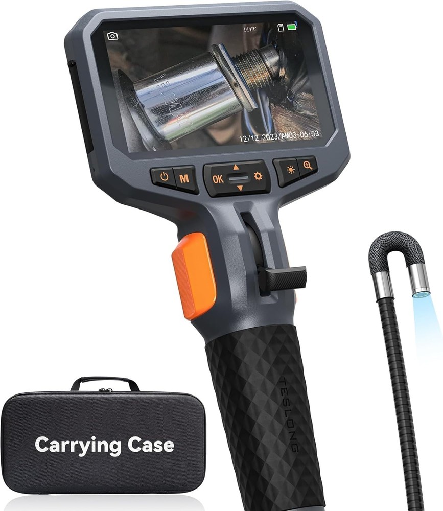 Two-Way Articulating Borescope 4.5” Industrial Endoscope for Automotive Engine