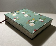 Handmade Flower Fabric – Arches Sketchbook Blank Book – 6.5 in. x 5 in.