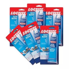 100% Waterproof Silicone Sealant – Clear, 2.7 oz Tube, 6 Pack for Glass, Wood, P