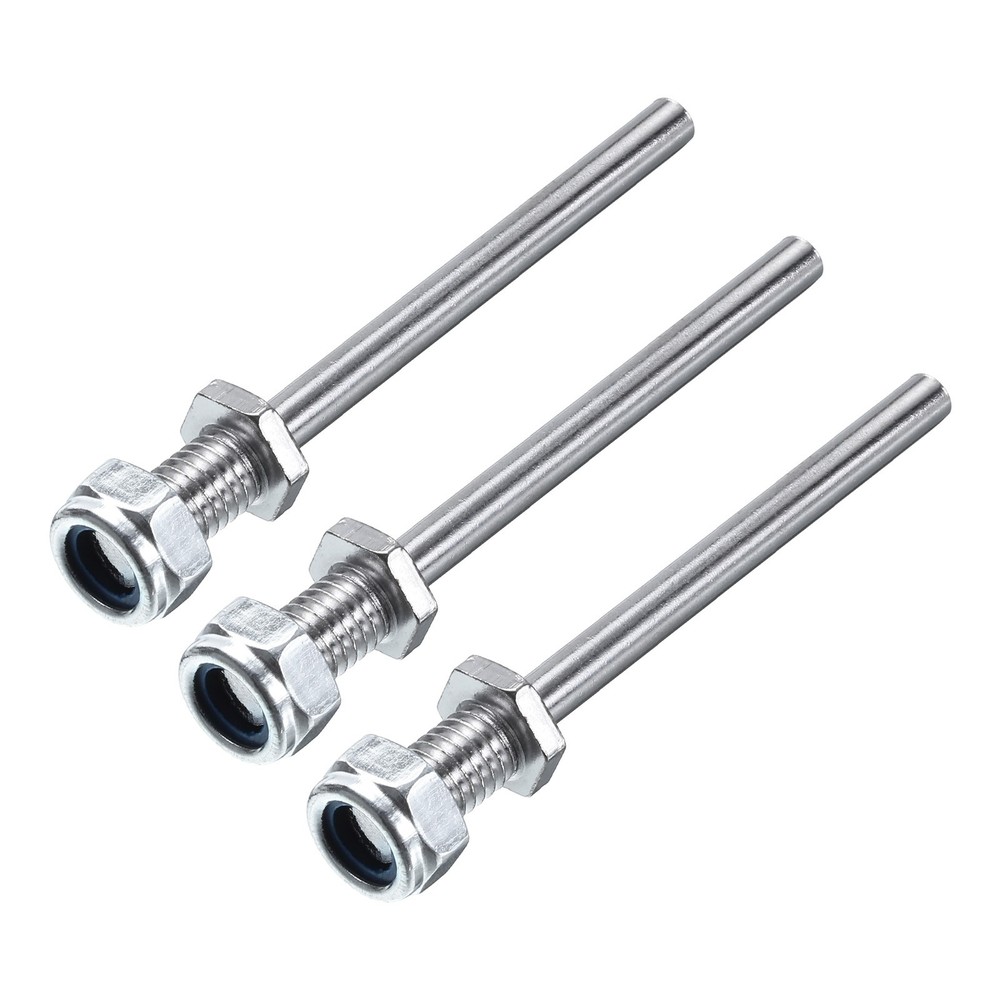 3Pcs Landing Gear Steel Axle 0.2 Inch 3 Inch M8 Shaft with Nuts for RC