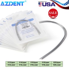 100pcs AZDENT Dental Orthodontic Super Elastic Niti Round Arch Wires Ovoid Form