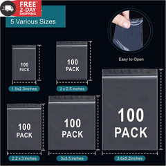 500 Pcs Small Plastic Bags, Small Bag, Mini Baggies, Jewelry Bag Clear Plastic,
