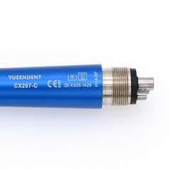 US COXO YUSENDENT Dental High Speed M4 4 Holes Handpiece Push Button CX207-Blue