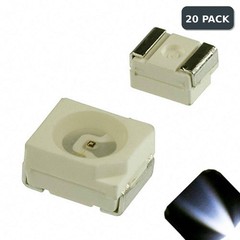 20 x LED PLCC2 1210 3528 Cool Clear White SMD LEDs Super Ultra Bright PLCC-2