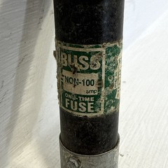 Bussmann BUSS NON-100 100 Amp 250V Cartridge One Time Fuse Class H 100A (TESTED)