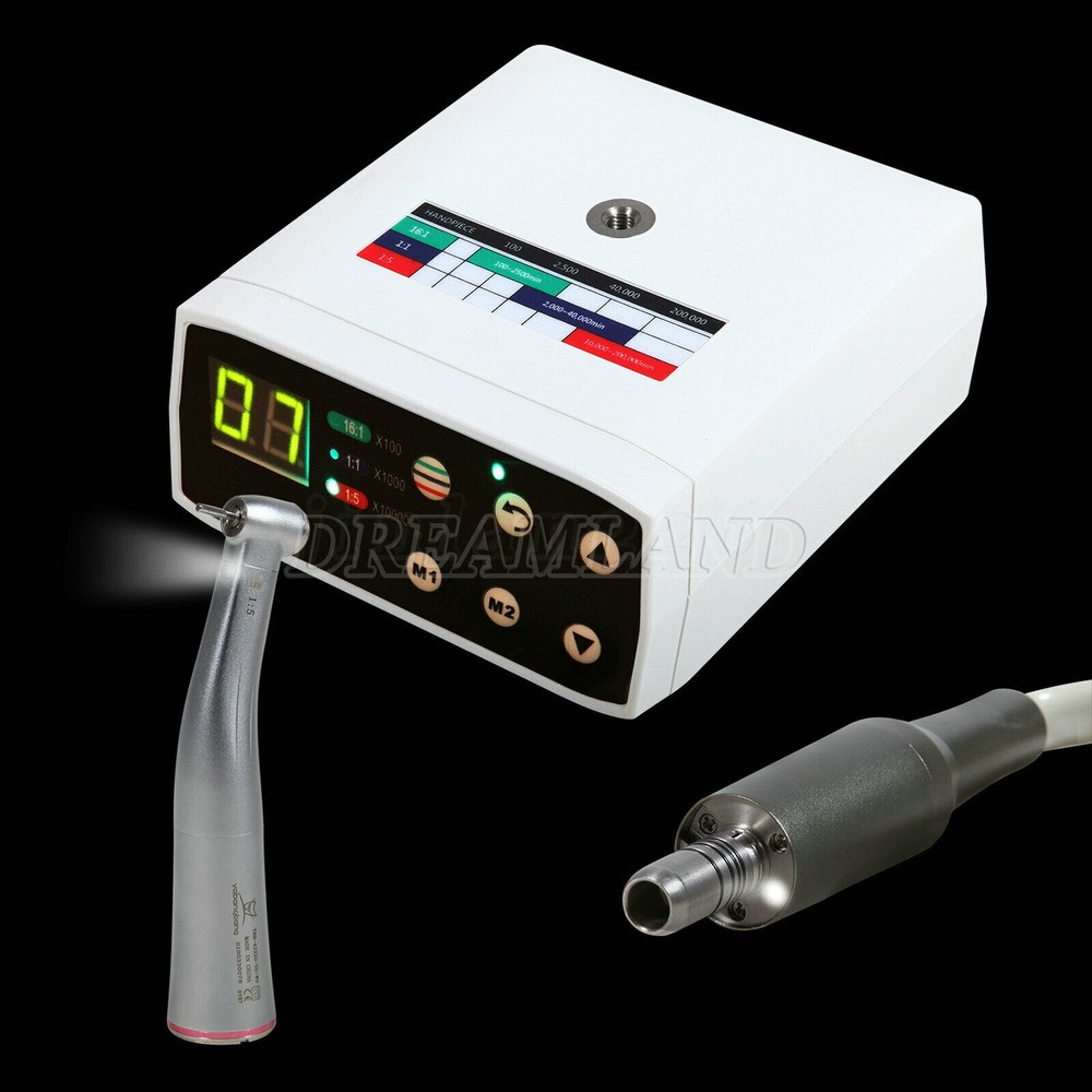 NSK NL400 Type Dental Electric Motor + 1:5 Handpiece Fiber Optic Contra Angle