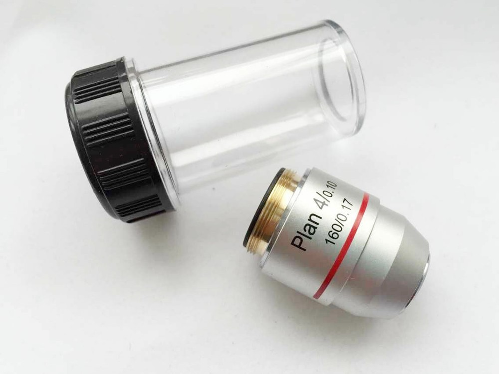 Microscope Objective Lens PLAN DIN 4X 10X 20X 40X 60X 100X RMS Thread CNSCOPE