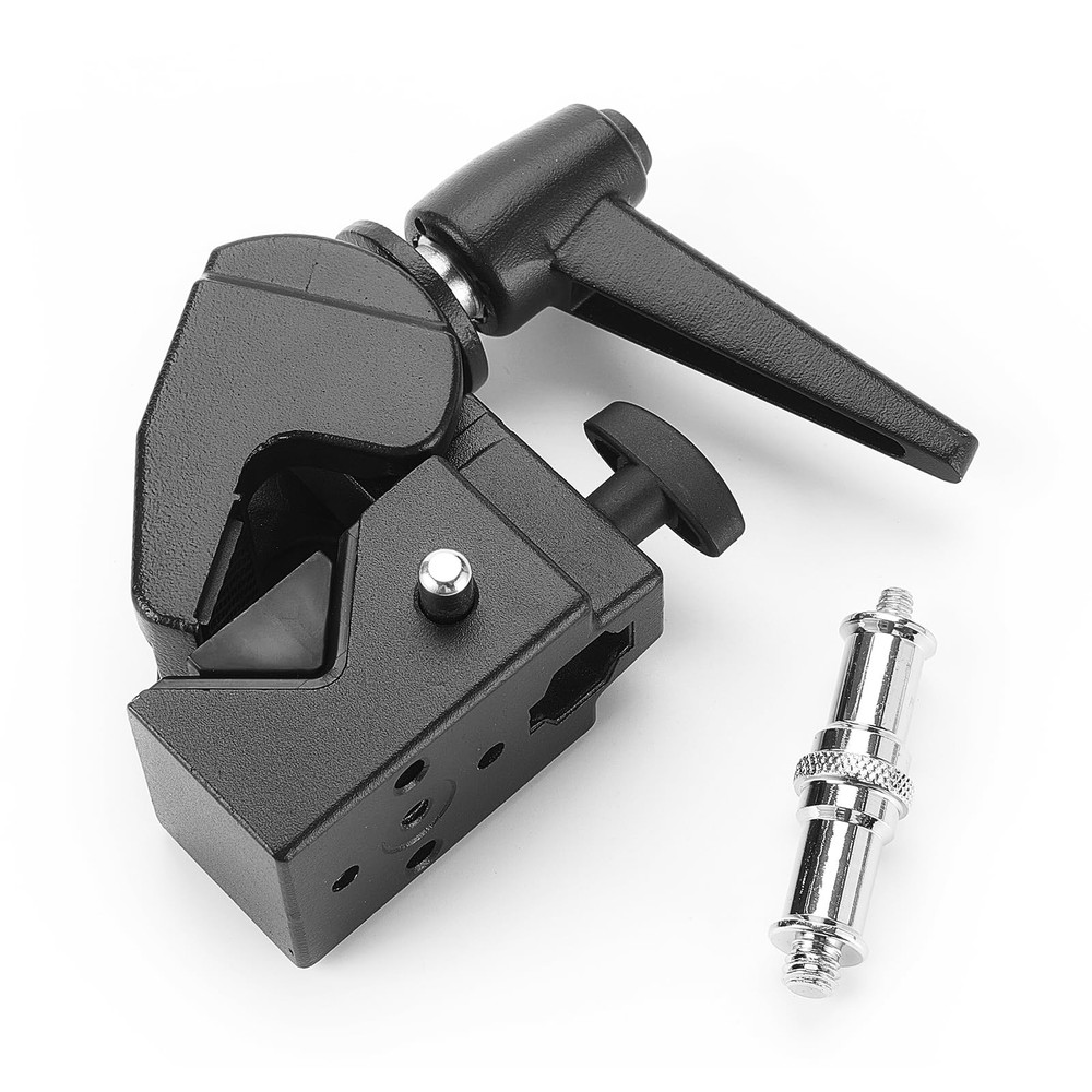 PHOCUS Super Clamp with Standard 5/8″ Stud for Photography Studio Video Black