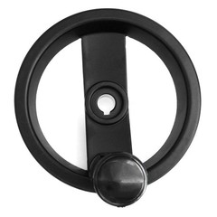heyous Foldable Handwheel Spoke Hand Wheel with 12mm*125mm, slot 4mm, Black